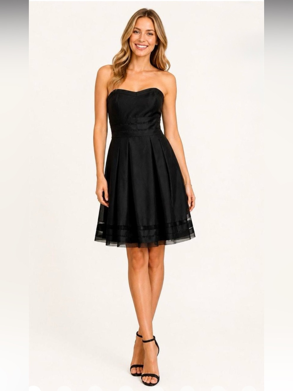 White House Black Formal Strapless Flare Midi/Mini Dress (8)